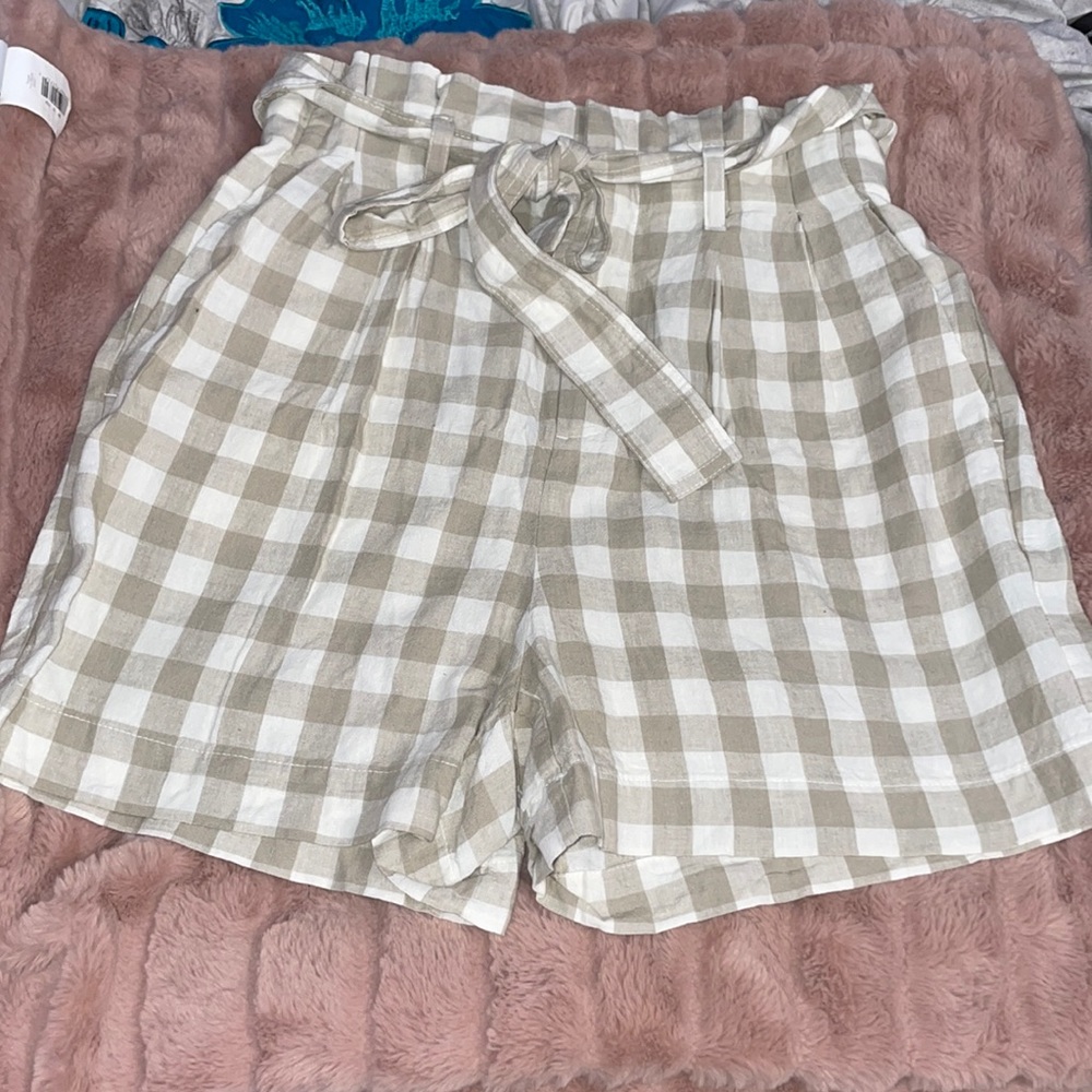 Checkered print shorts